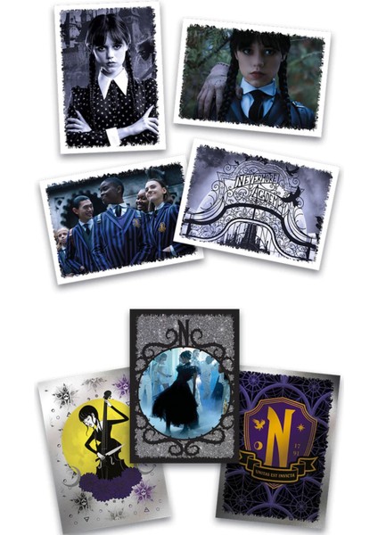 Panini Wednesday Koleksiyon Sticker Çıkartmaları + 5 Paket (25 Adet Sticker)