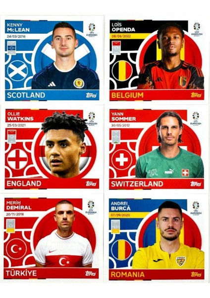 Almanya Euro 2024 Avrupa Şampiyonası Match Attax - Resmi Futbolcu Mini Tin Stickers Metal Kutu