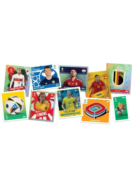 Almanya Euro 2024 Avrupa Şampiyonası Match Attax - Resmi Futbolcu Mini Tin Stickers Metal Kutu