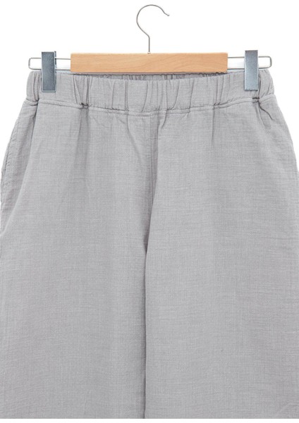 Melsa Kadın Pijama Takımı Organik Pamuk Müslin Açık Gri