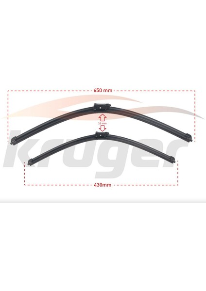 Arac Bazlı Sılecek Setı 650-450MM Volkswagen Golf Vıı (5g1, Bq1) / Volkswagen Passat (3g2) / Volkswagen Polo (Aw1) / Skoda Superb (3V3) / Skoda Karoq