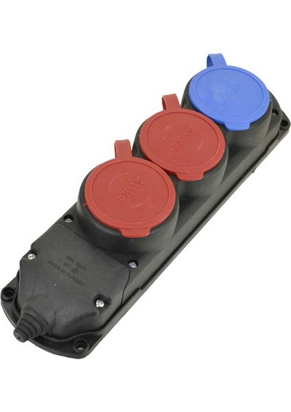 2 Trifaze (3X25) 1 Monofaze (1X16) Kauçuk 3'lü Grup Priz