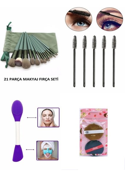 21 Parça Makyaj Fırça Seti ( Fiyat Avantajlı Set )