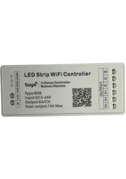 Tuya Destekli Wifi Kontrollü Dimmer Şerit LED Kontrol Devresi - 4 Kanal