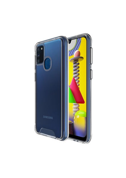 Samsung Galaxy M30S Ultra Koruma Sağlayan Sert ve Şeffaf Gard Premium Silikon Kılıf