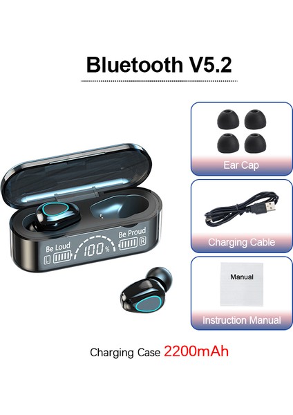 Bluetooth 9d Hifi Stereo Müzik Kulaklık Tws Kablosuz Su Geçırmez Spor Kulaklıklar Gürültü Azaltma Kulaklık IPhone Içın (Yurt Dışından) indirimleri