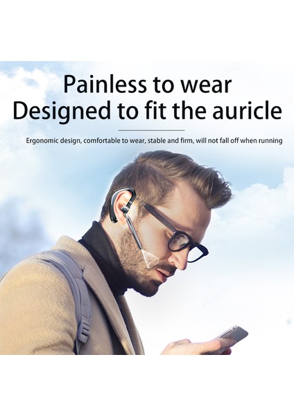 Kablosuz Kulaklık Bluetooth Kulaklık Mikrofonlu Enc Gürültü Önleyici Ahizesiz Konuşma Kulaklık Busines Auriculares Sürüş (Yurt Dışından)