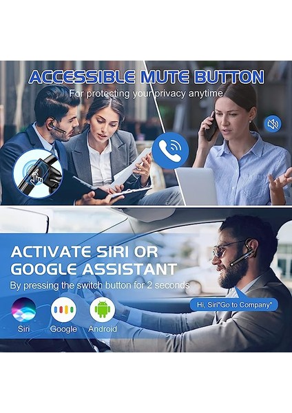 Kablosuz Bluetooth Kulaklık 51 Eller Serbest Enc Çağrı Gürültü Azaltma Sürüş Tek Kulak Iş Kulaklıkları (Yurt Dışından)