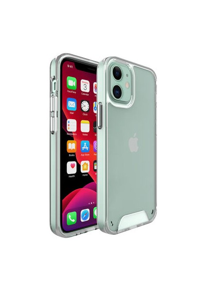 iPhone 12 Ultra Koruma Sağlayan Sert ve Şeffaf Gard Premium Silikon Kılıf