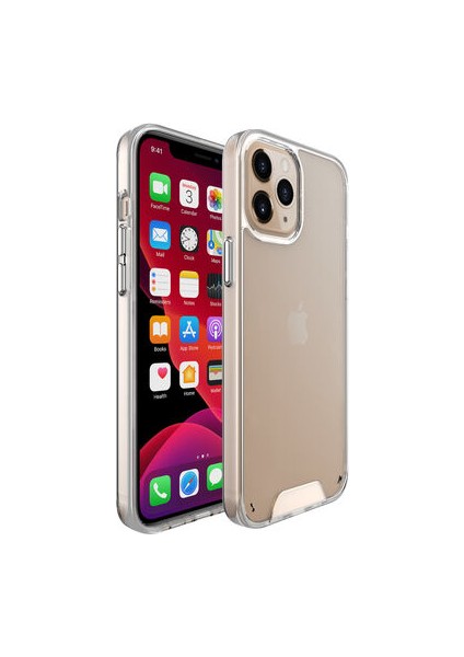iPhone 12 Pro Max Ultra Koruma Sağlayan Sert ve Şeffaf Gard Premium Silikon Kılıf