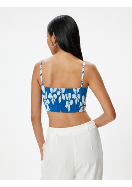 Askılı Çiçekli Büstiyer Arkası Gipeli Slim Fit fırsatları