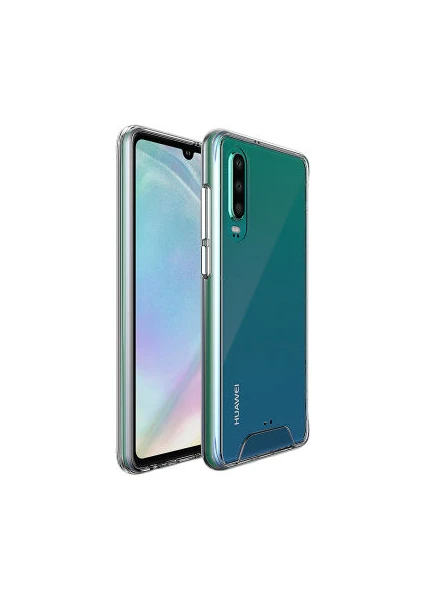 Techno Guru Huawei P30 Ultra Koruma Sağlayan Sert ve Şeffaf Gard Premium Silikon Kılıf