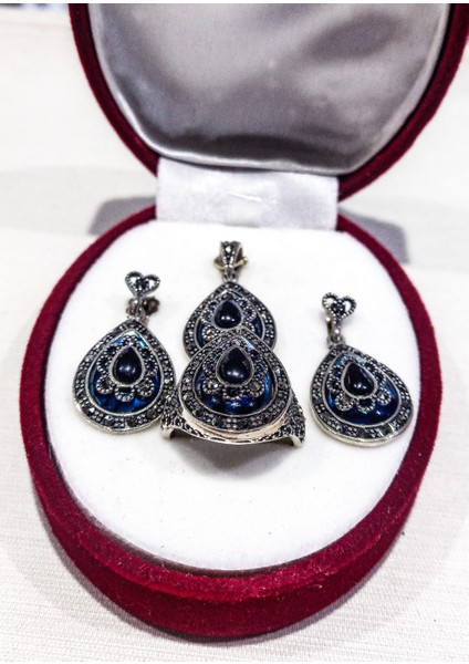 Oltutaşlı Gümüş 3'lü Set