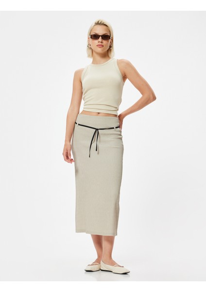Midi Boy Kalem Etek Kemer Detaylı