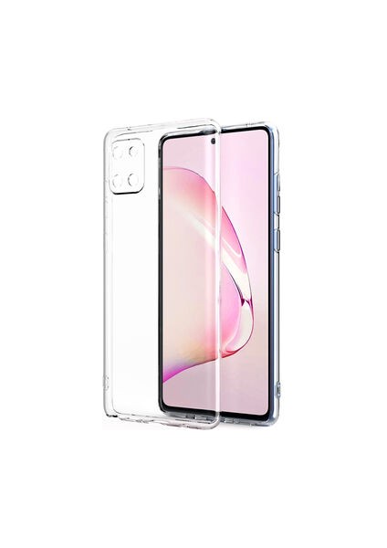 Samsung Galaxy A81 Kamera Korumalı Şeffaf Sheer Premium Silikon Kılıf