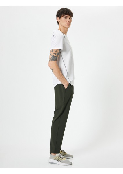 Spor Eşofman Altı Slim Fit Beli Lastikli Telefon Cebi Detaylı