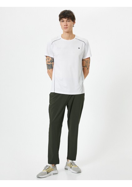 Spor Eşofman Altı Slim Fit Beli Lastikli Telefon Cebi Detaylı