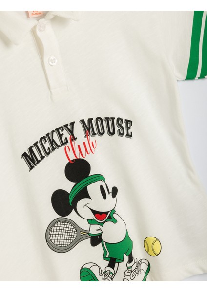 Mickey Mouse Tişört Polo Yaka Lisanslı Kısa Kollu modelleri