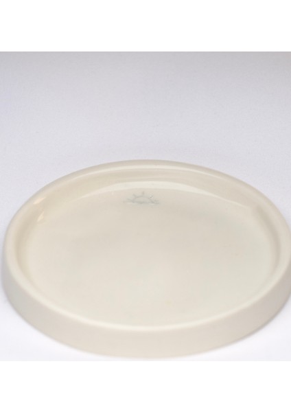 Kurabiye Tabağı Bardak Altı Mini Meze Tabağı Modern Altlık Fincan Tabağı - 11 cm - Beyaz