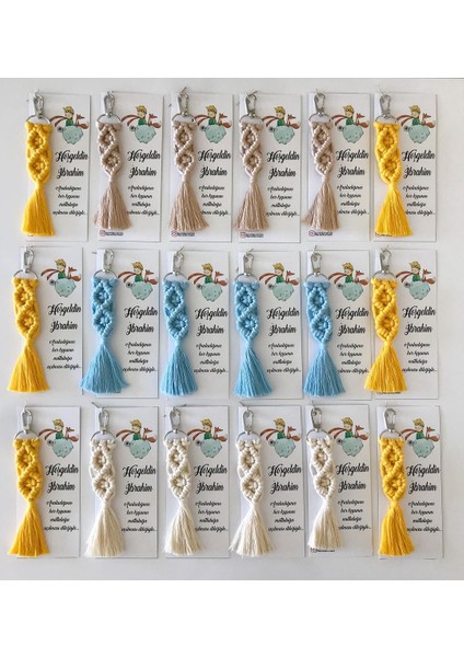 El Örmesi Makrome Anahtarlık Düğün Kına Söz Sünnet Nişan Için Hediyelik