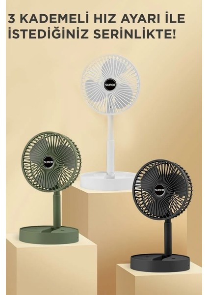 F-06 Ayarlanabilir Sessiz Mini Fan Vantilatör Masa Fan