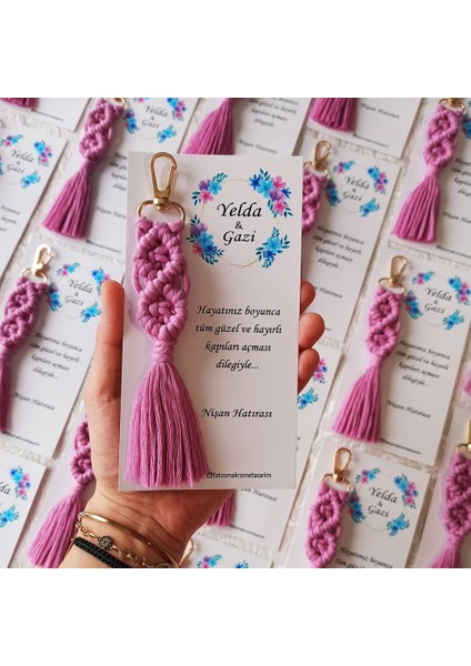 El Örmesi Makrome Anahtarlık Düğün Kına Söz Sünnet Nişan Için Hediyelik fırsatları