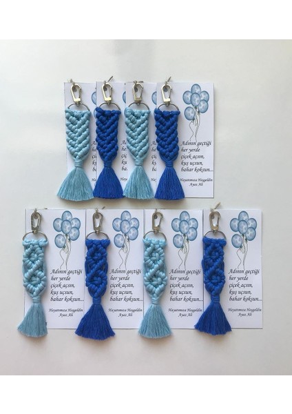 El Örmesi Makrome Anahtarlık Düğün Kına Söz Sünnet Nişan Için Hediyelik