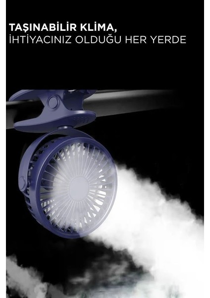 F-07 360DERECE Klips Tanvanlii Fan Vantilatör Masa Fan fırsatları