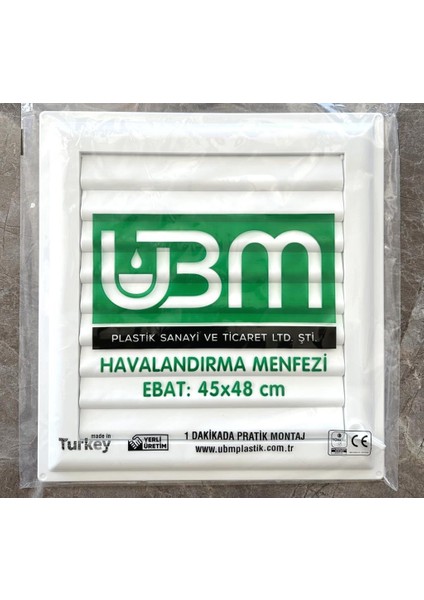 45X48 Banyo Wc Havalandırma Menfezi Yapışkanlı (Cam Menfez)