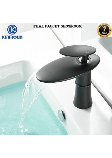 Banyo Lavabo Bataryası Şelale Mat Siyah Modeli Yeni Tasarım Ürünü 7 Yıl Garantili indirimleri