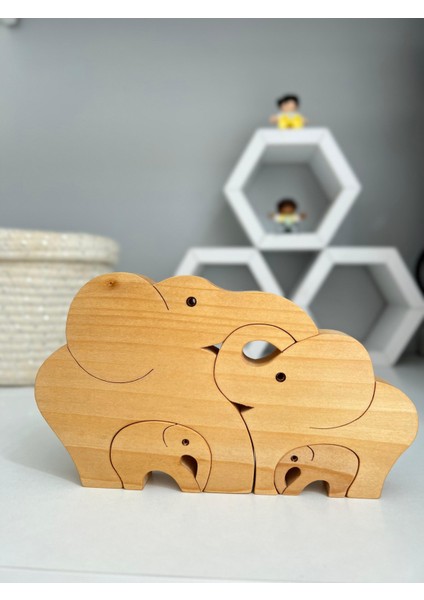 Fil Ailesi Desen Dekor Oyuncak