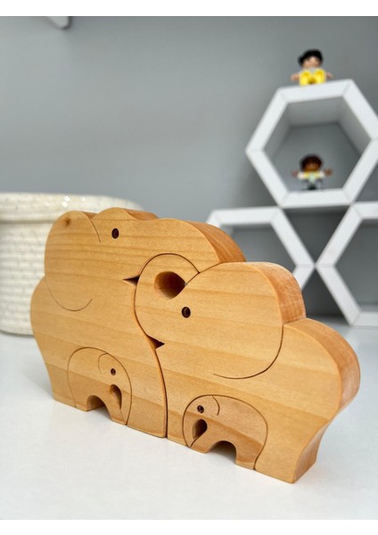 Fil Ailesi Desen Dekor Oyuncak modelleri