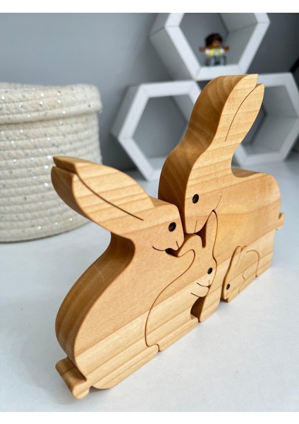 Tavşan Ailesi Desen Dekor Oyuncak fırsatları