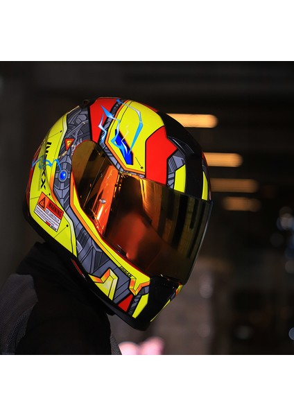 SX.100 Gıgabot Kırmızı-Sarı Kask