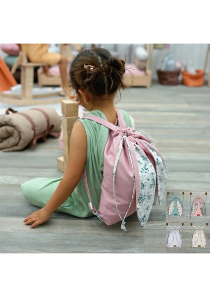 Tavşan Çocuk Sırt Çantası Kreş Anasınıfı Için Pamuk Kumaş Çanta Sevimli Bunny Bag indirimleri