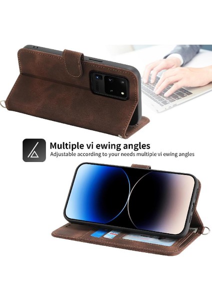 Samsung Galaxy S20 Ultra Kabartmalı Bileklik Çoklu Kredi Için Flip Case (Yurt Dışından) fiyatları