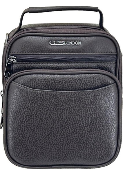 London 31497 Vegan Deri Omuz Askılı El Çantası Kahve