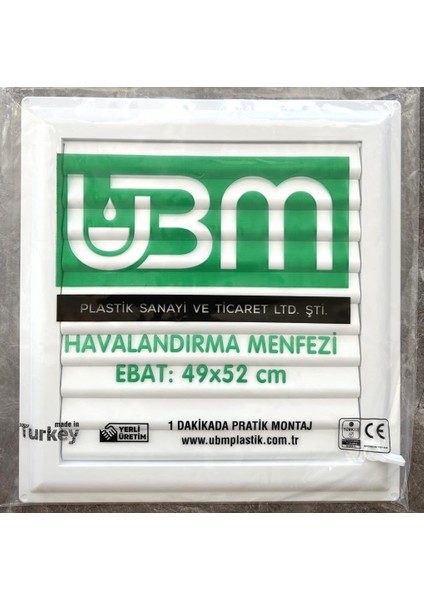 49X52 Banyo Wc Havalandırma Menfezi Yapışkanlı (Cam Menfez)