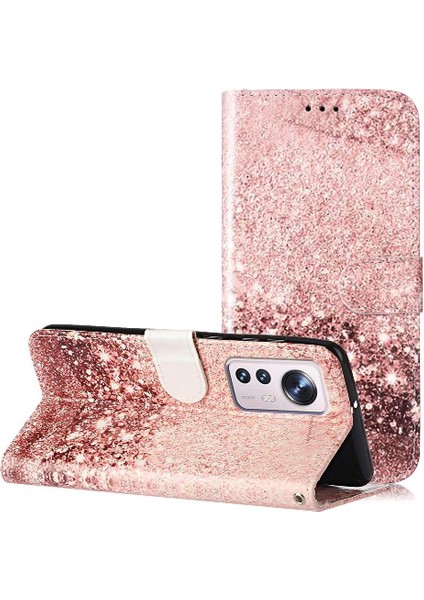 Xiaomi 12 Lite Için Flip Case Manyetik Mermer Desen Kart Yuvaları Tutucu Pu (Yurt Dışından)