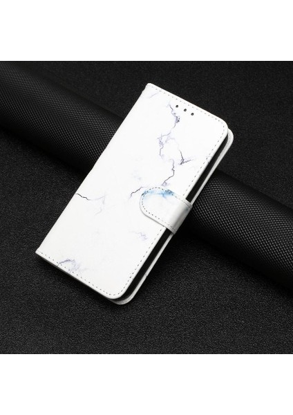 Xiaomi 12 Lite Için Flip Case Manyetik Mermer Desen Kart Yuvaları Tutucu Pu (Yurt Dışından)