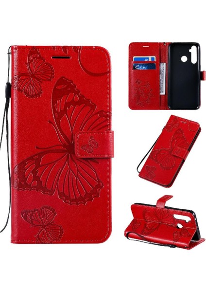 Kart Yuvası Standı ile Realme 5 Pro Için Flip Case Darbeye Kapak Manyetik (Yurt Dışından)