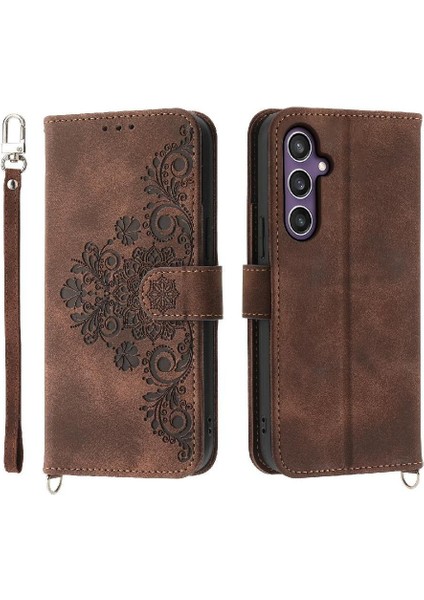 Samsung Galaxy S24 Artı Kabartmalı Bileklik Çoklu Kredi Için Flip Case (Yurt Dışından) fırsatları