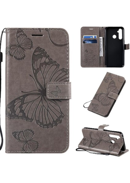 Kart Yuvası Standı ile Realme 5 Pro Için Flip Case Darbeye Kapak Manyetik (Yurt Dışından)
