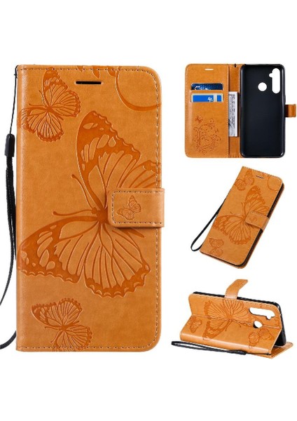 Kart Yuvası Standı ile Realme 5 Pro Için Flip Case Darbeye Kapak Manyetik (Yurt Dışından)