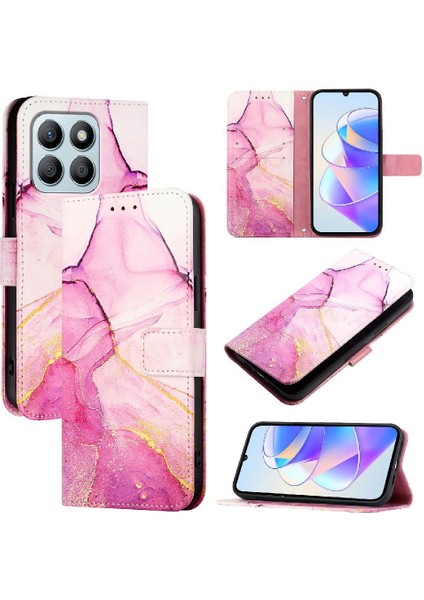 Onur X8B 4g Kickstand Cüzdan Pu Deri Mermer Desen Için Kılıf (Yurt Dışından) fırsatları