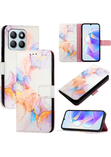 Onur X8B 4g Kickstand Cüzdan Pu Deri Mermer Desen Için Kılıf (Yurt Dışından) indirimleri