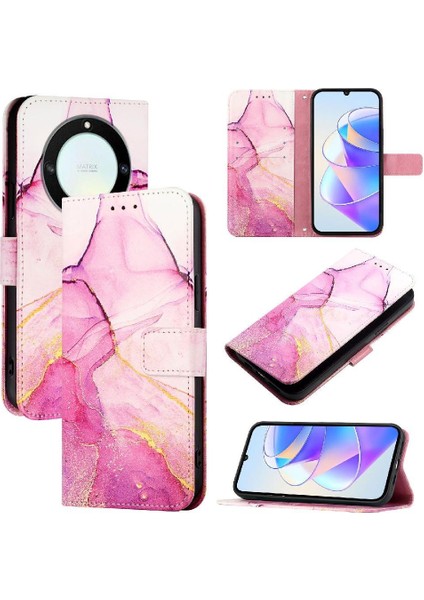 Onur X9A 5g Kickstand Mermer Desen Pu Deri Cüzdan Için Kılıf (Yurt Dışından) indirimleri