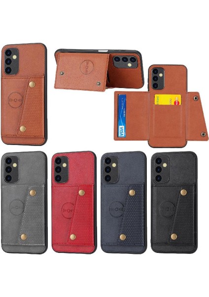 Samsung Galaxy A14 Için Cüzdan Durumda 4g/5g Kickstand Buit Demir Cüzdan (Yurt Dışından)