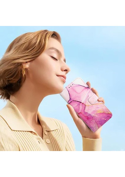 Infinix Not 12 Pro 4g Cüzdan Pu Deri Mermer Desen Kickstand Için Kılıf (Yurt Dışından)