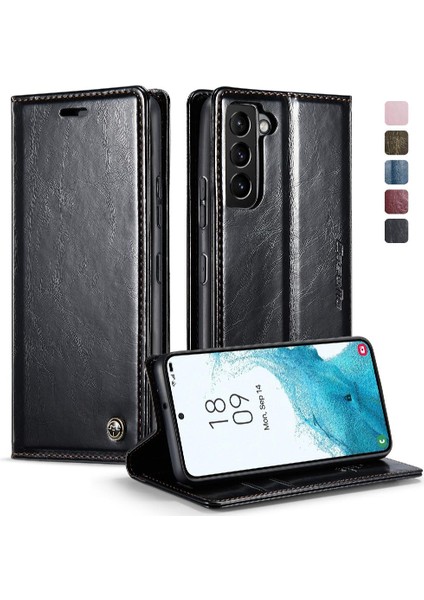 SZY Market Samsung Galaxy S22 Artı Çılgın At Pu Deri Retro Cüzdan Için Flip Case (Yurt Dışından)